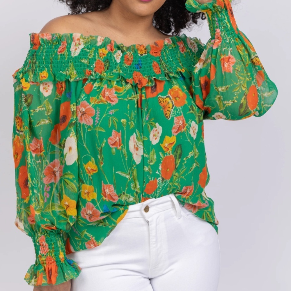 Cara Cara Patrizia Top in Garden Green